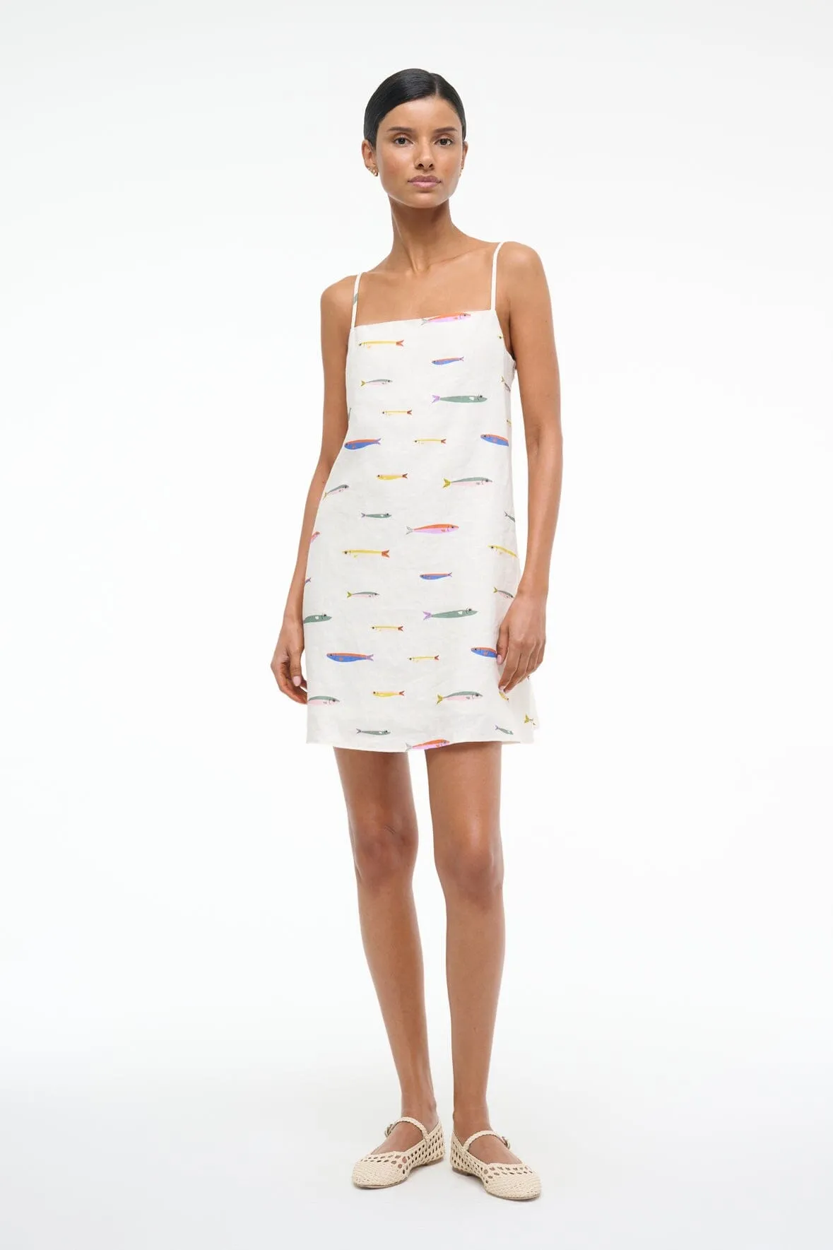 LAURA LINEN MINI DRESS | POP SARDINES IVORY