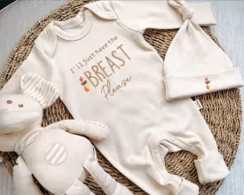 Little Turkey My First Thanksgiving Romper Onesies – Embroidered I'll just have the breast please onesie Fall Gender Neutral Style