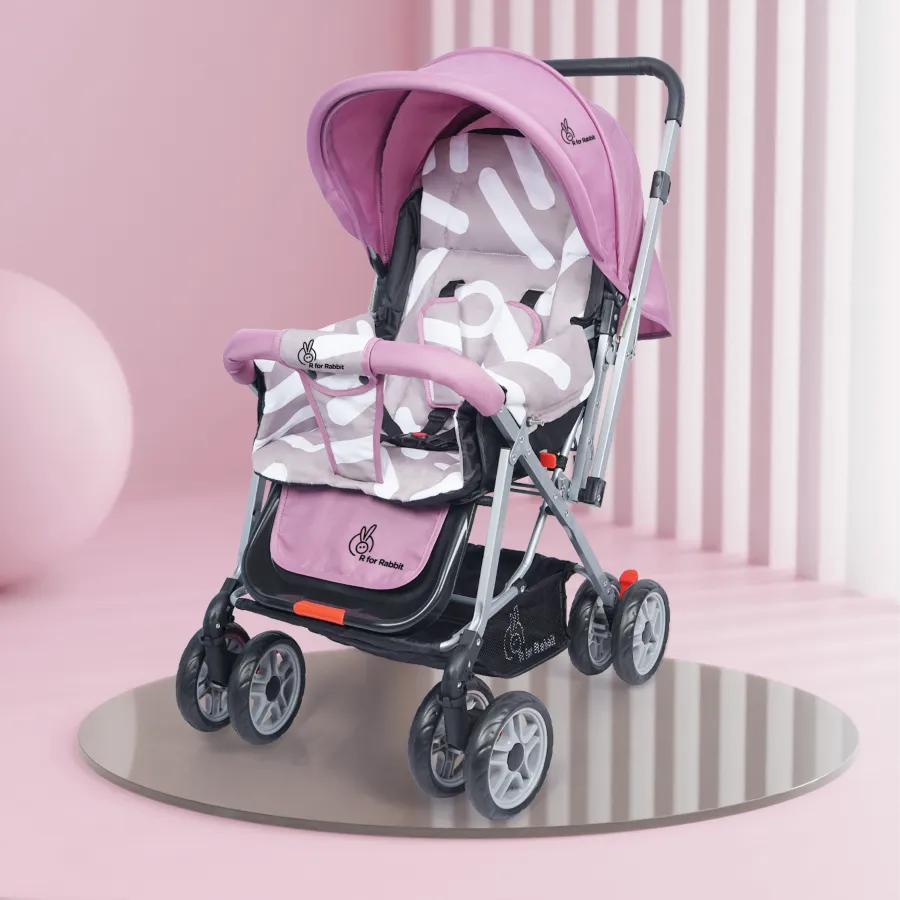 Lollipop Lite Stroller - Travel Friendly, Easy To Fold, Reversible Handle, Wheel Lock, Adjustable Leg Rest