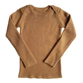 Mabli Sylfaen Skinny Rib Top - Peanut