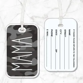 Mama Black Camo Bag Tag