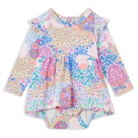 Milky Frill Baby Dress - Patchwork