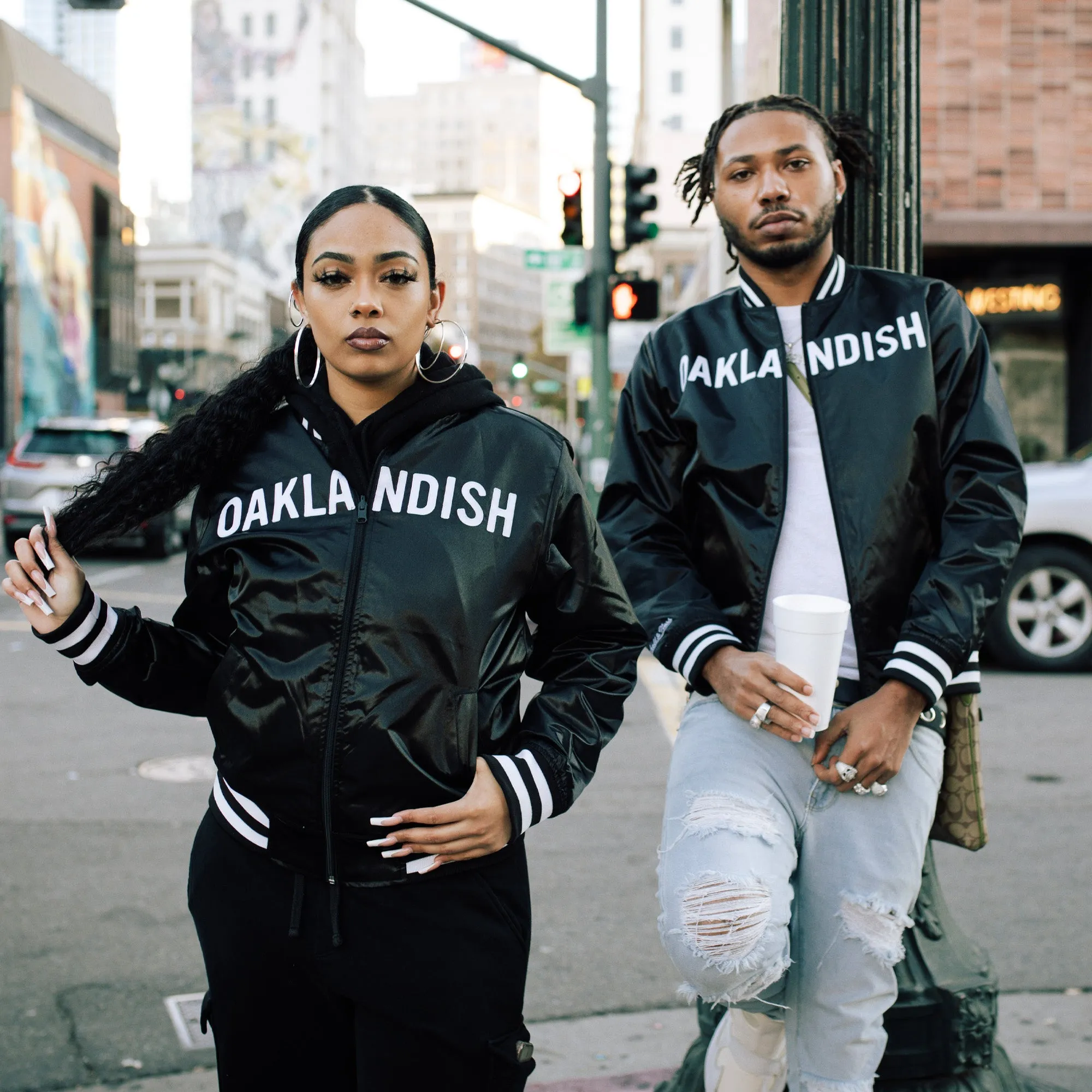 Mitchell & Ness x Oaklandish Reversible Satin Jacket