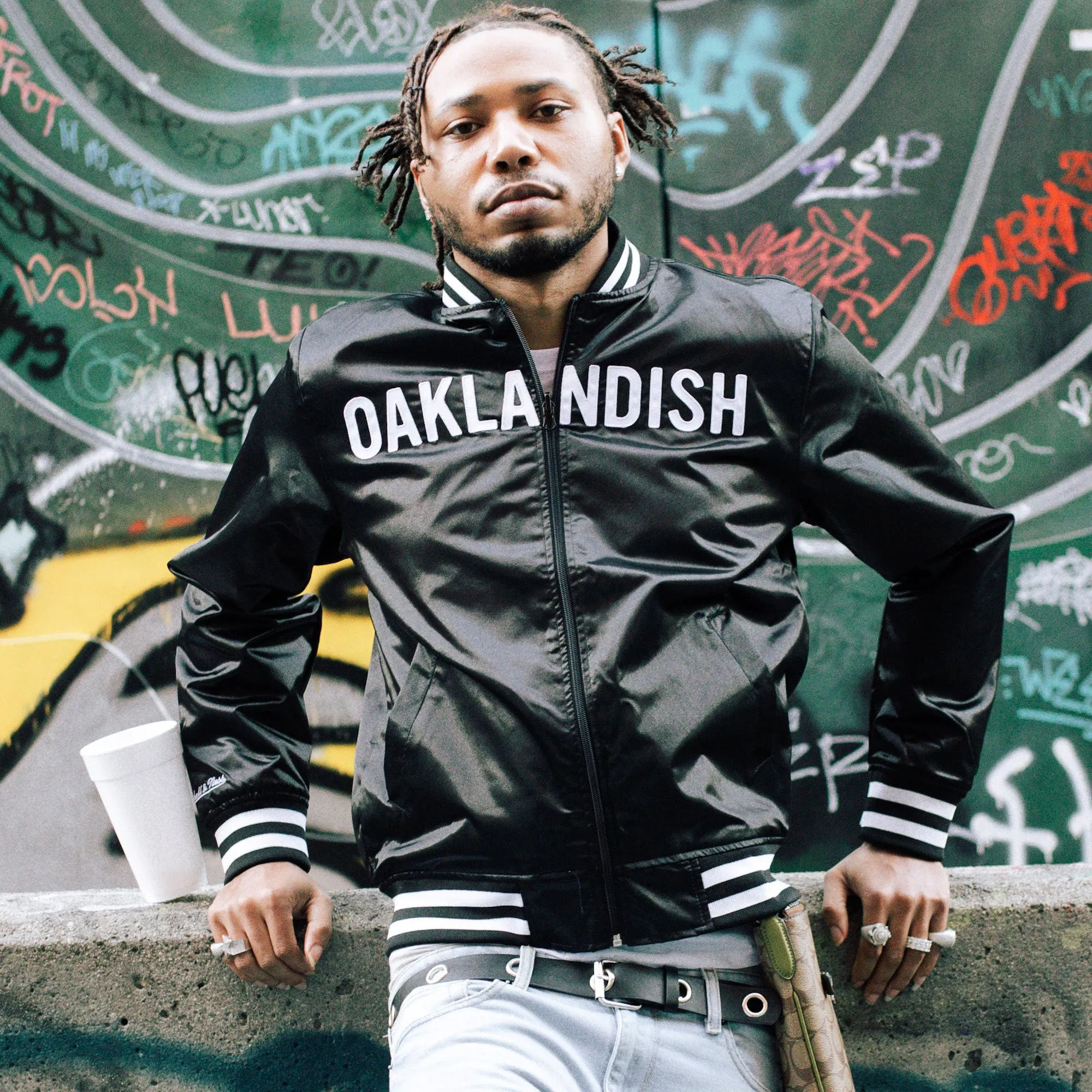Mitchell & Ness x Oaklandish Reversible Satin Jacket