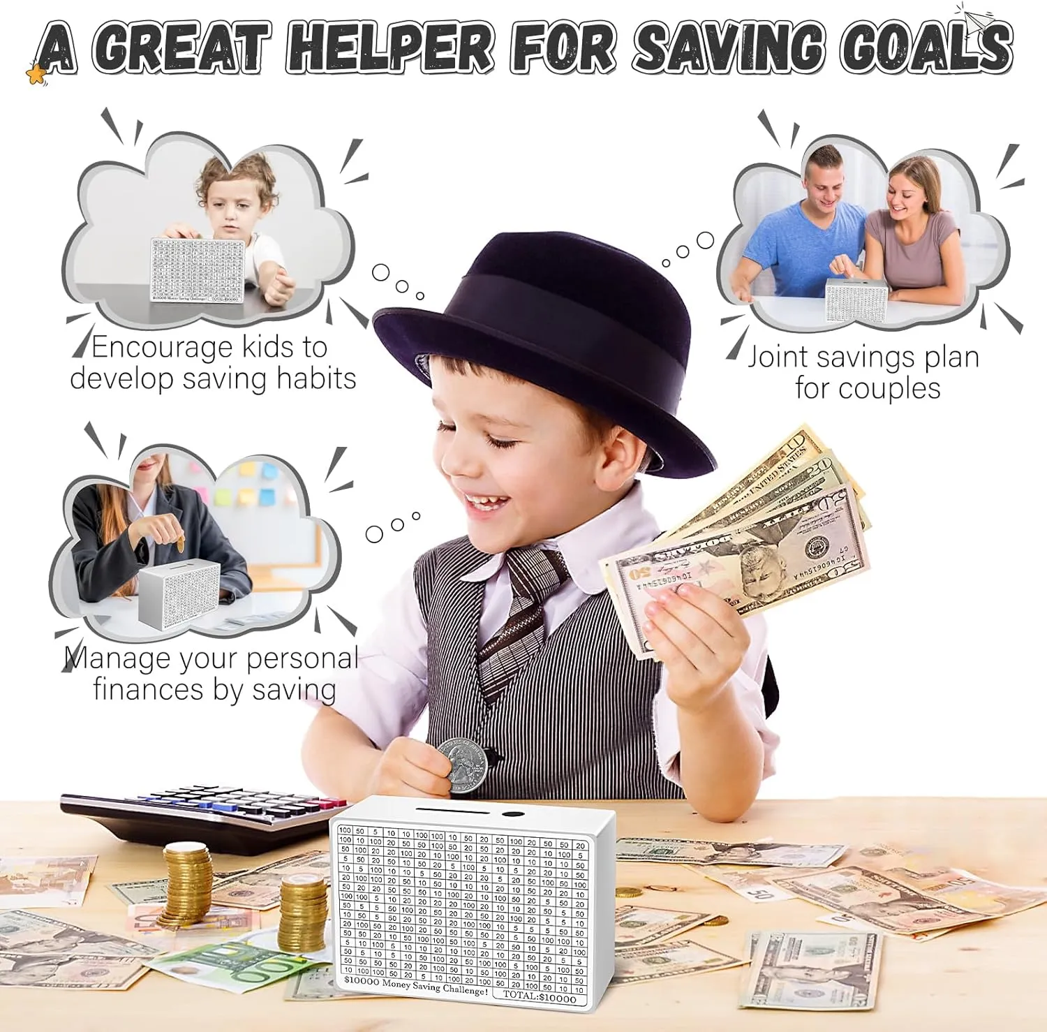 Money Box with Counting Target