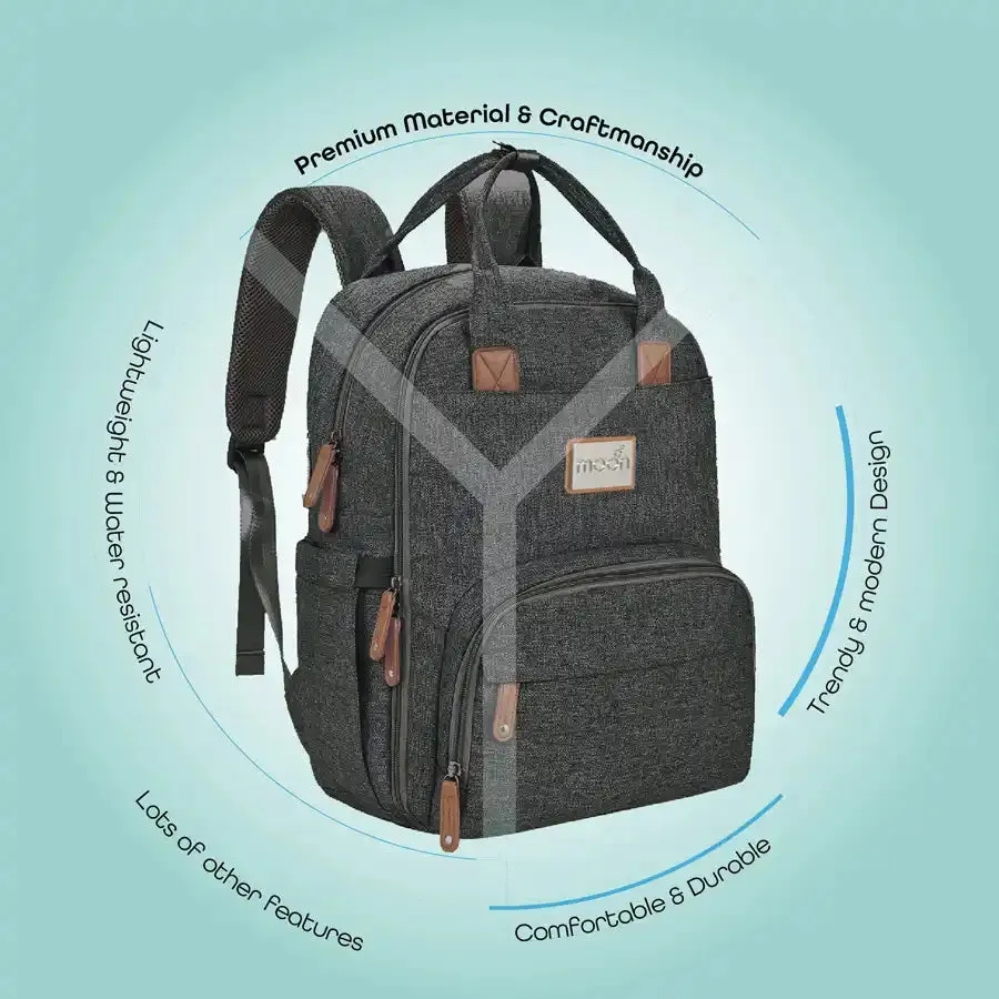 Moon - Kary Me Diaper Bag Backpack - Dark Grey