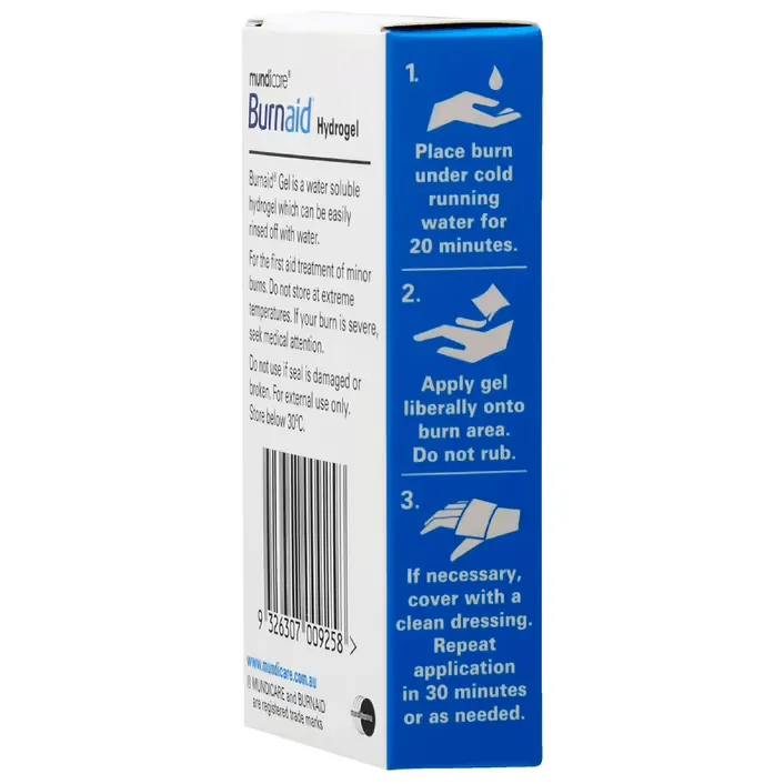 Mundicare Burnaid Gel Sachets 3.5G Box 10 Hydrogel