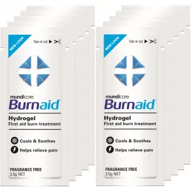 Mundicare Burnaid Gel Sachets 3.5G Box 10 Hydrogel