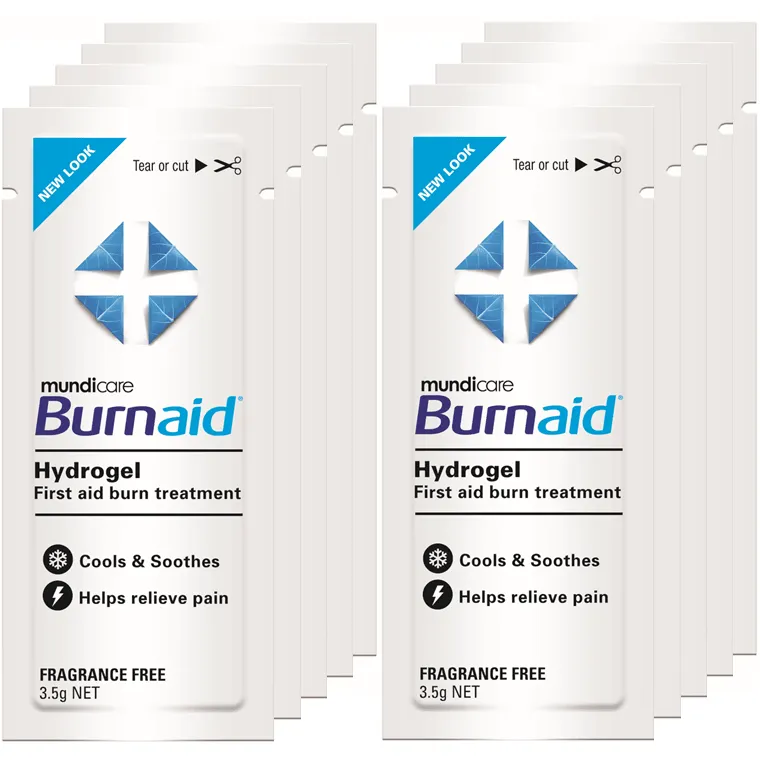 Mundicare Burnaid Gel Sachets 3.5G Box 10 Hydrogel