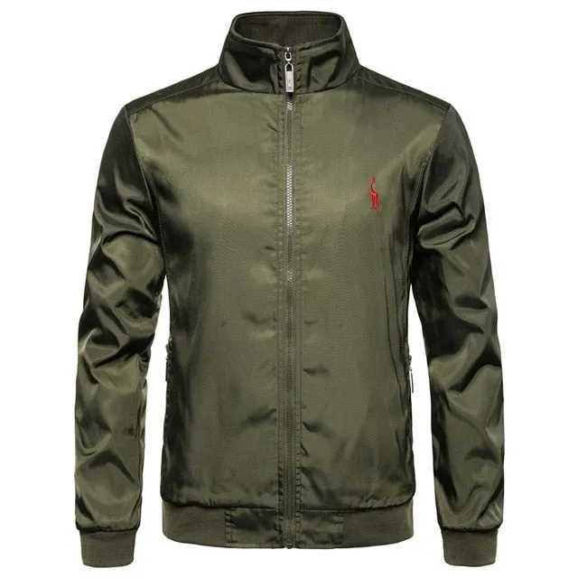 NEW AUTUMN WINTER STAND COLLAR ZIPPER JACKET MEN STREET WEAR FASHION