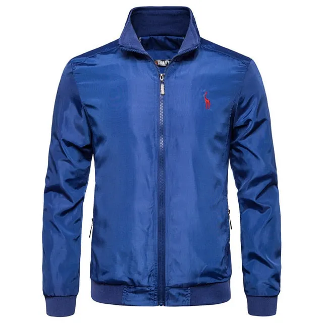 NEW AUTUMN WINTER STAND COLLAR ZIPPER JACKET MEN STREET WEAR FASHION