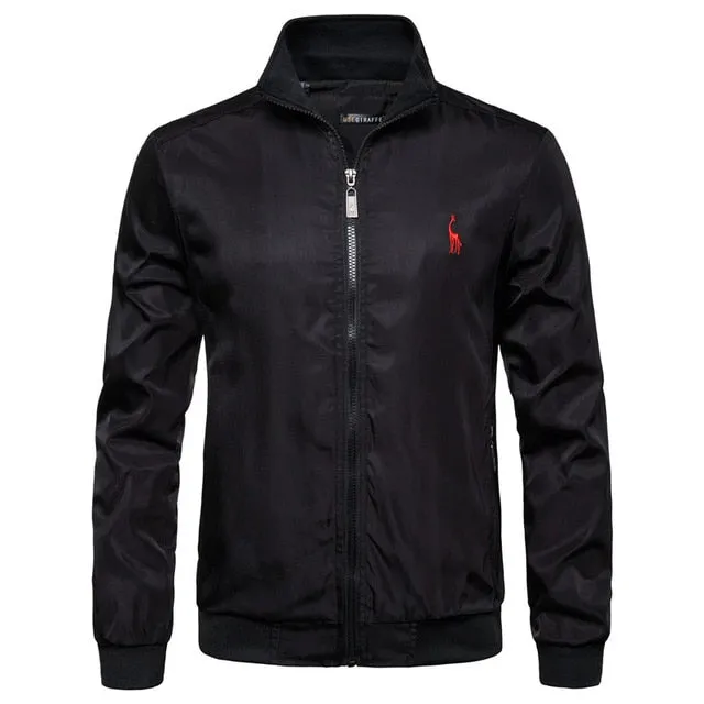 NEW AUTUMN WINTER STAND COLLAR ZIPPER JACKET MEN STREET WEAR FASHION