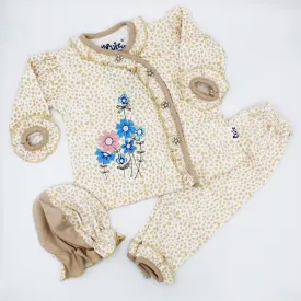 Newborn 3 Pcs Flowers Printed Suit for 0-3 Months