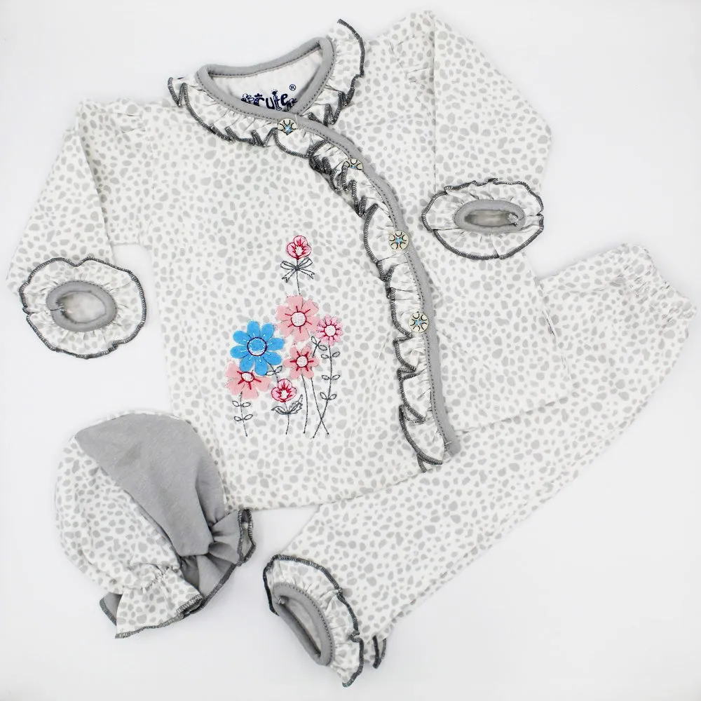 Newborn 3 Pcs Flowers Printed Suit for 0-3 Months