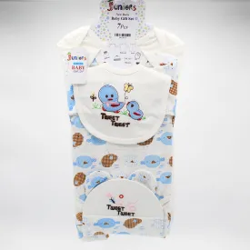 Newborn Baby 7 Pcs 3D Chick Tweet Soft Cotton Summer Starter Set for 0-6 Months