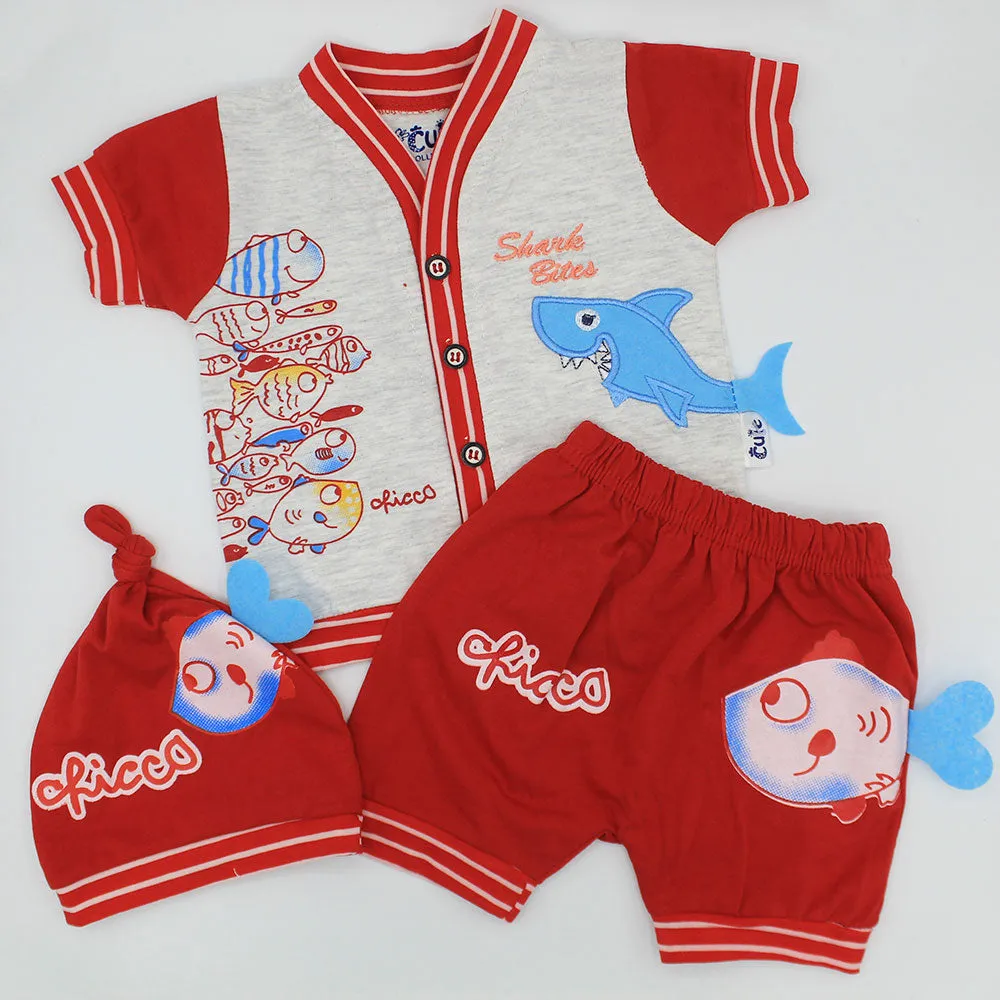 Newborn Baby Chicco Shark Bites Dress for 0-3 months