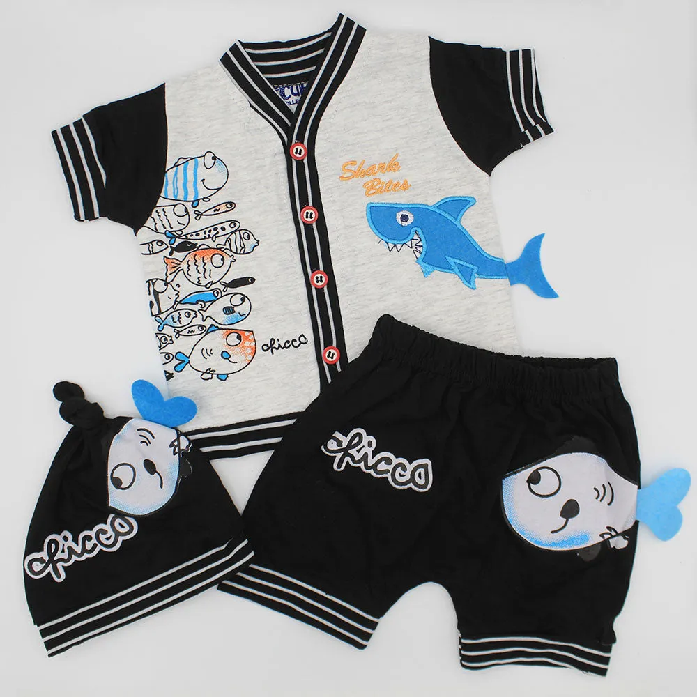 Newborn Baby Chicco Shark Bites Dress for 0-3 months