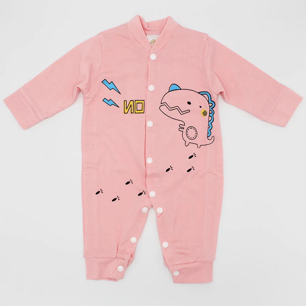 Newborn Baby Cute Dino Full Sleeves Romper for 0-6 Months