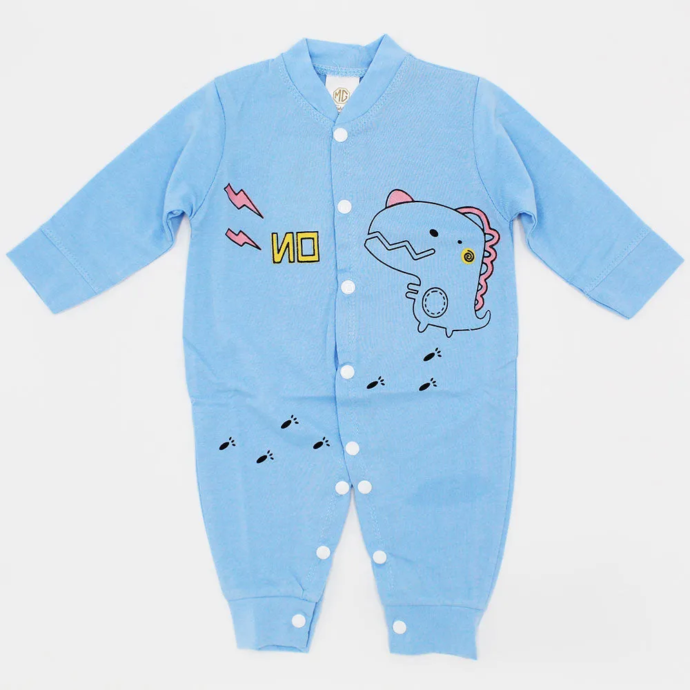 Newborn Baby Cute Dino Full Sleeves Romper for 0-6 Months