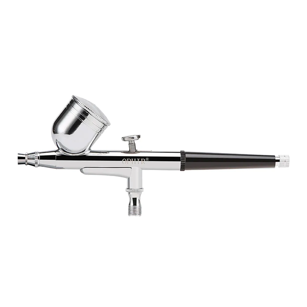 OPHIR 0.3mm Dual-Action Airbrush Tool with Mini Air Compressor for Temporary Tattoo Nail Art Paint DC 12V