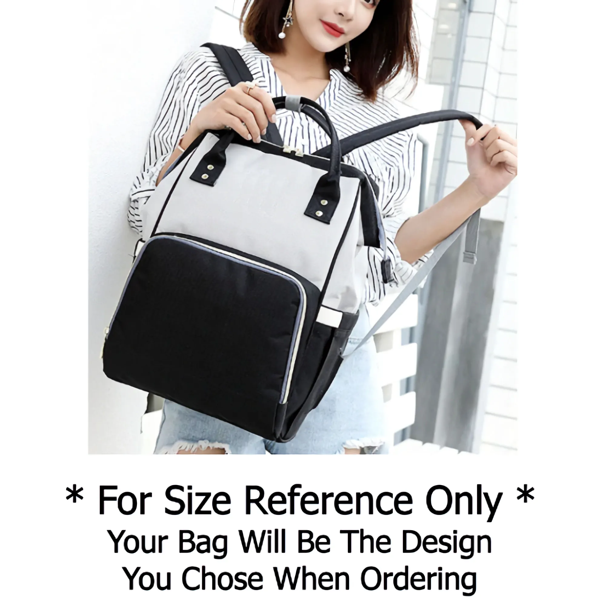 Patchwork Owls Blank Multi-Function Backpack Diaper Bag