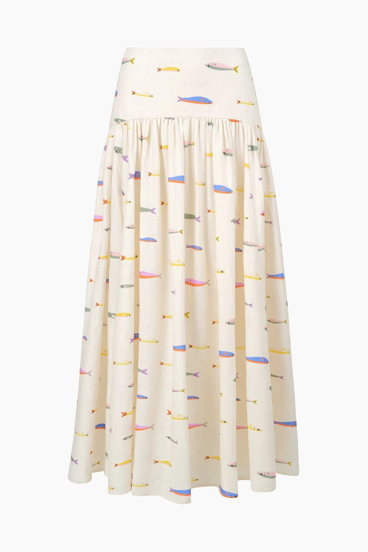 PROCIDA LINEN SKIRT | POP SARDINES IVORY