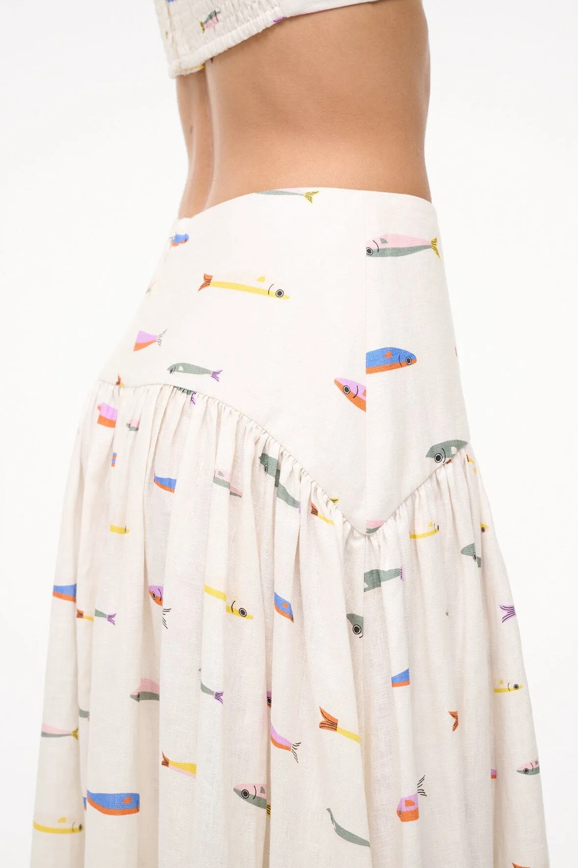 PROCIDA LINEN SKIRT | POP SARDINES IVORY