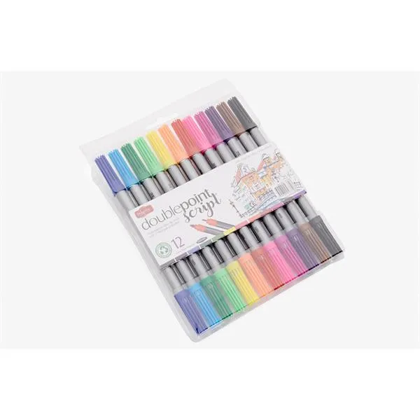 ProScribe Double-Sided Thick/Thin Markers – Pack of 12