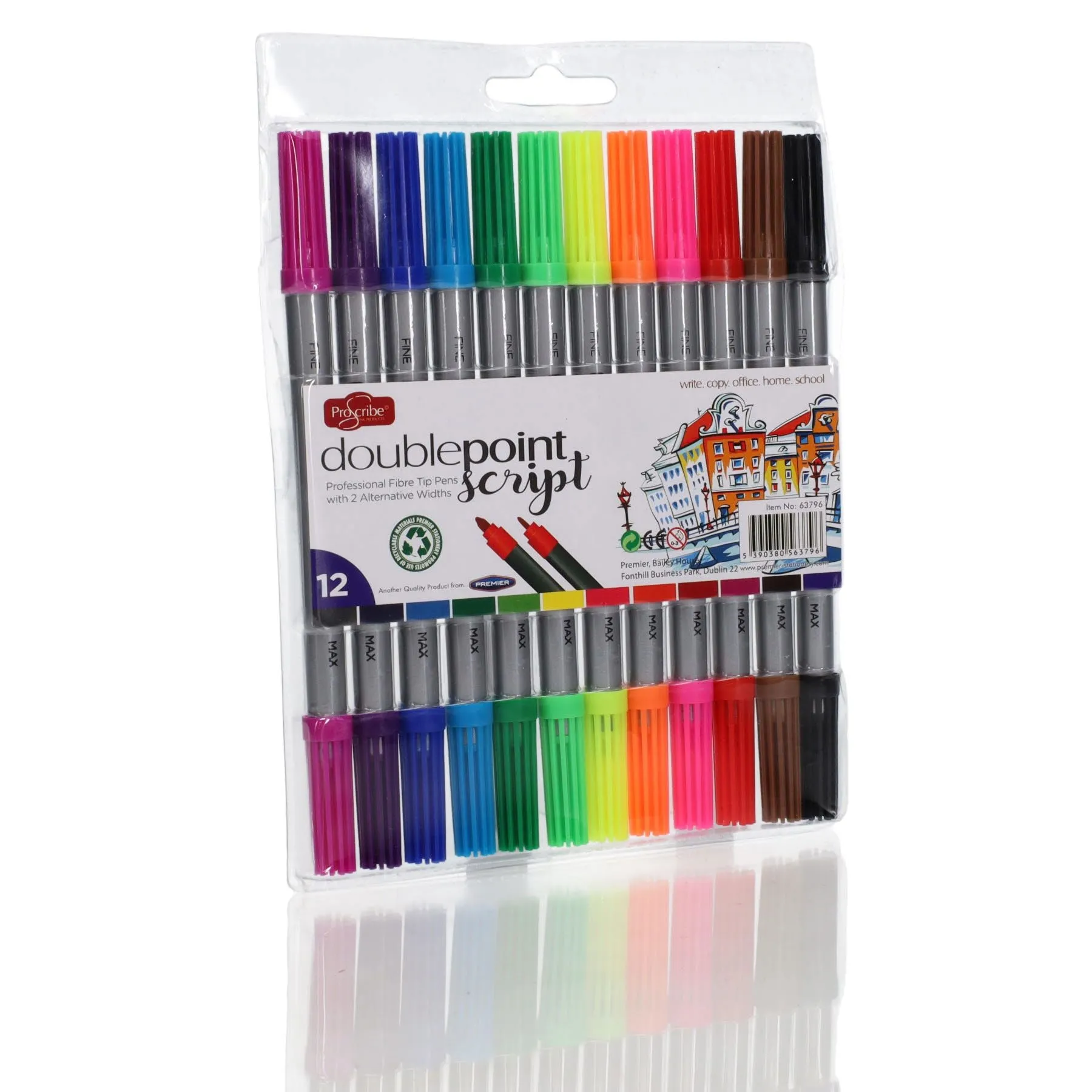 ProScribe Double-Sided Thick/Thin Markers – Pack of 12