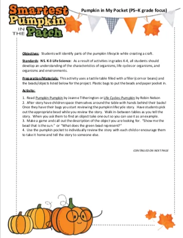 Pumpkin Curriculum Materials