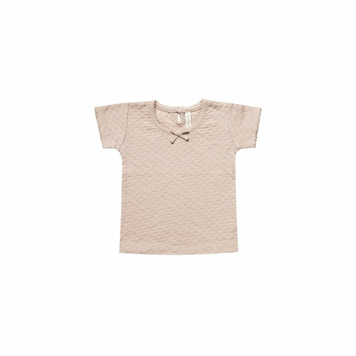 Quincy Mae Pointelle Tee - Rose