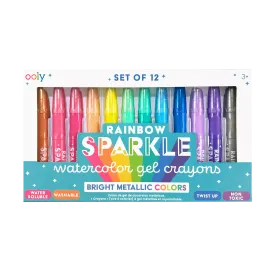 Rainbow Sparkle Metallic Watercolor Gel Crayons