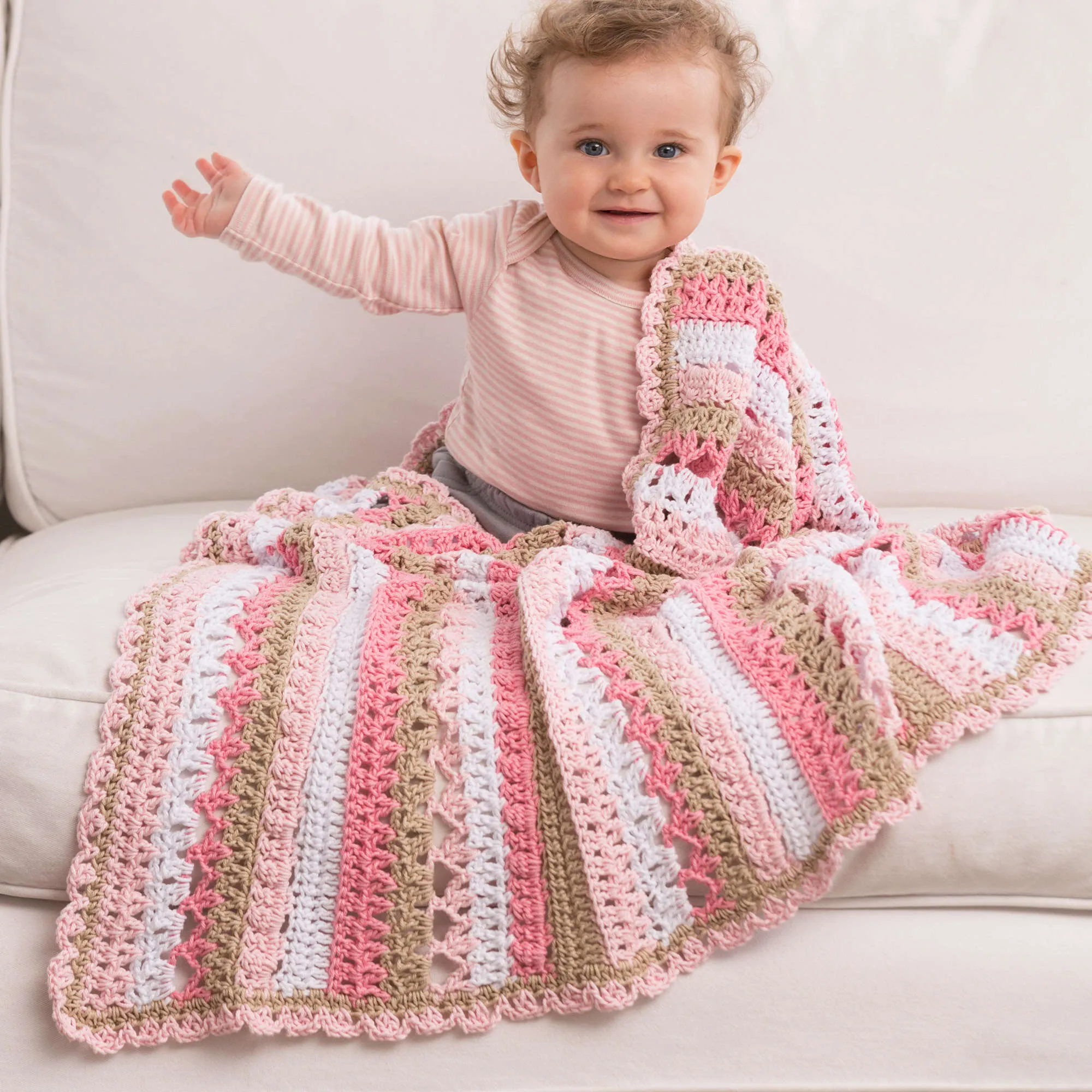 Red Heart Be My Crochet Baby Blanket