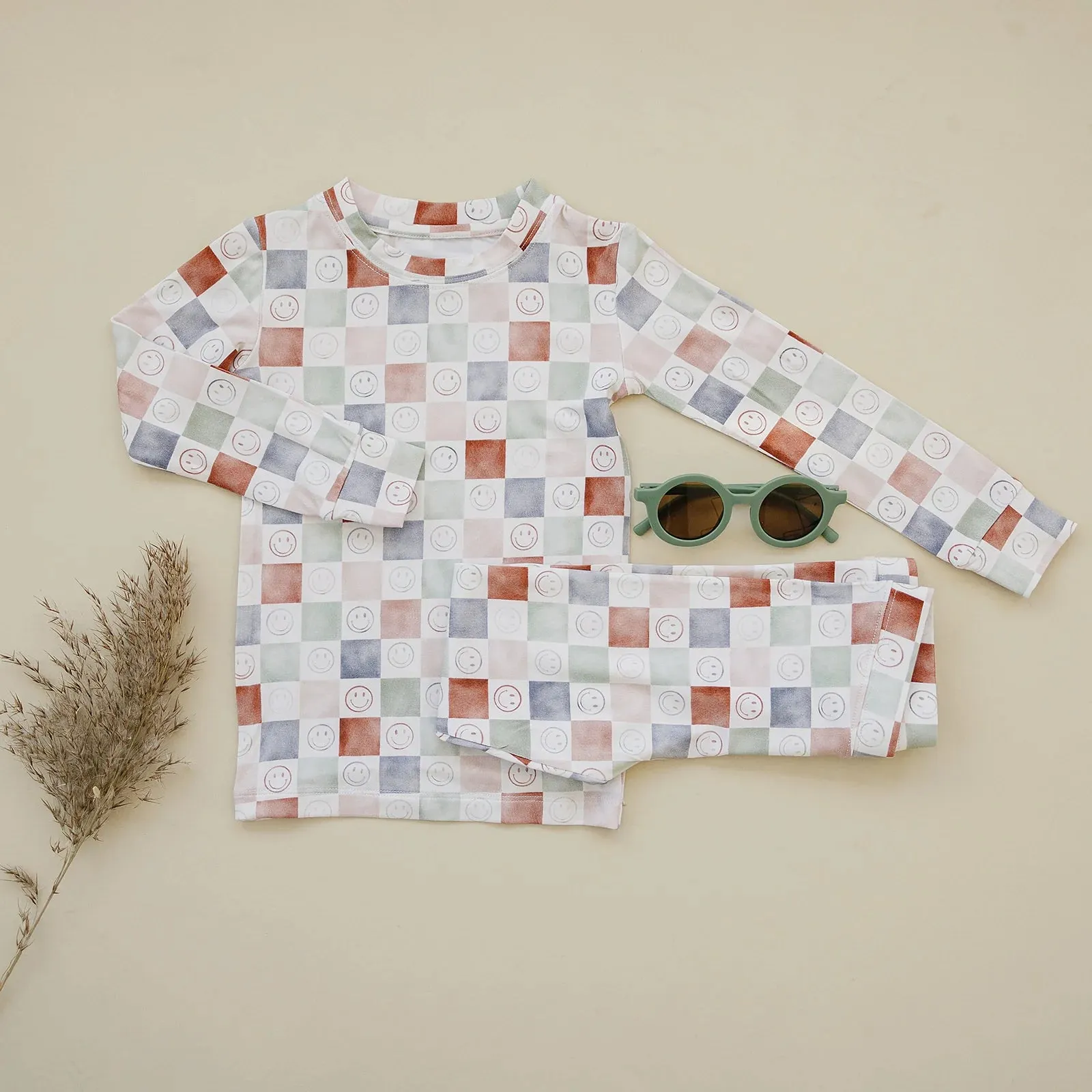 Retro Smile Bamboo Two-Piece Set