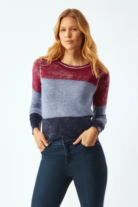 Reverse Print Jersey Crew Neck Top