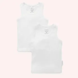 Rib Singlet 2PK - White