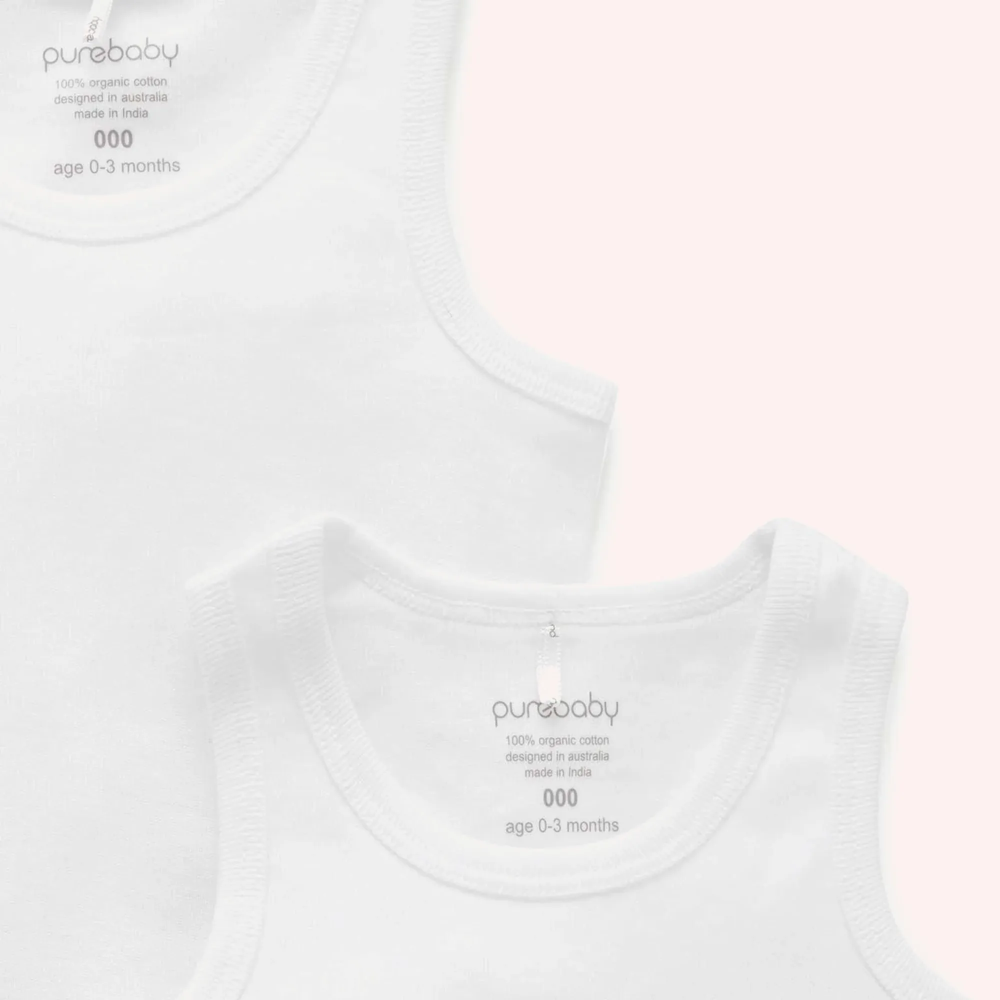 Rib Singlet 2PK - White