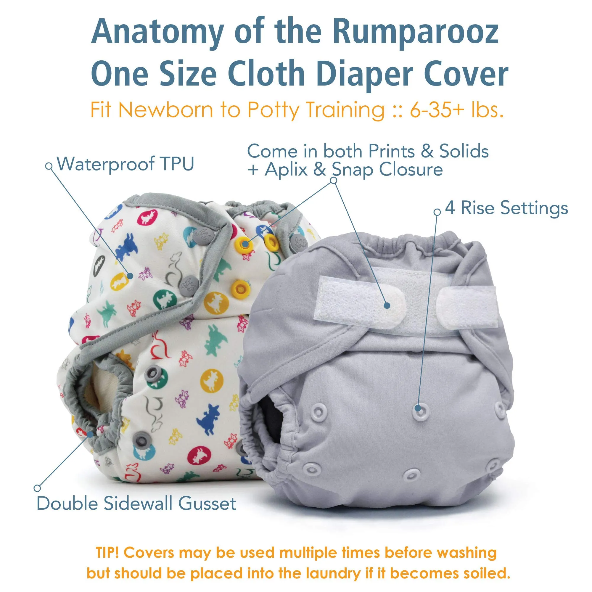 Rumparooz ONE SIZE Cover - Aplix Closure