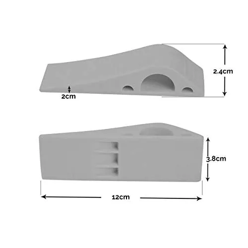 Safe-O-Kid- Anti-Slip Multi-Surface Silicone TPR Door Stopper- Grey (Pack of 4)