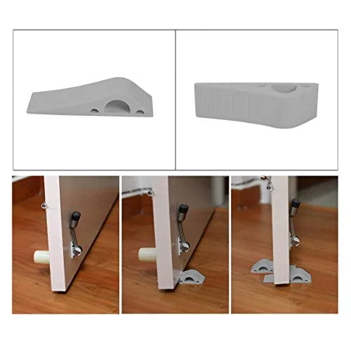 Safe-O-Kid- Anti-Slip Multi-Surface Silicone TPR Door Stopper- Grey (Pack of 4)