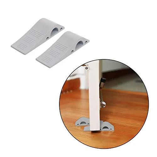 Safe-O-Kid- Anti-Slip Multi-Surface Silicone TPR Door Stopper- Grey (Pack of 4)
