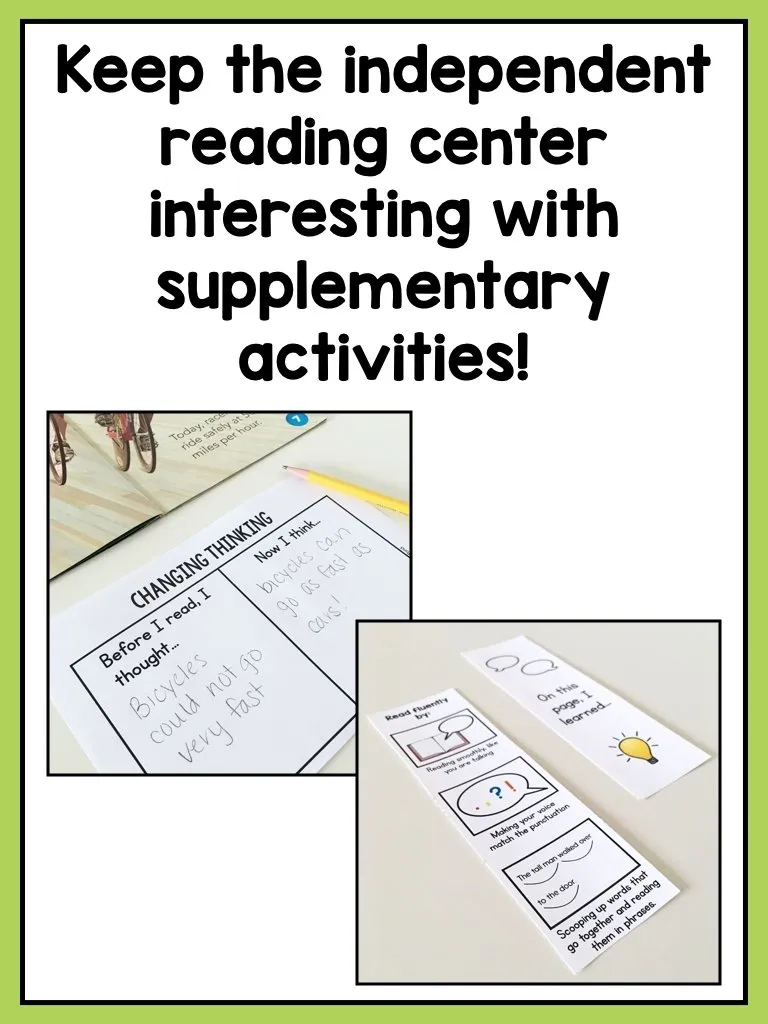 Second Grade Independent Reading Center Supplementary Materials