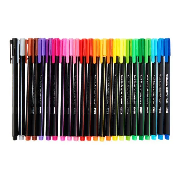 Set 24 Brush Stroke Artistic Scrapbooking Pens