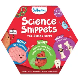 Skillmatics Science Snippets Kit - The Human Body, STEM Learning Resource & Educational Toys for Boys & Girls, 70  Double-Sided Interactive Cards, Gifts for Ages 7, 8, 9 & Up