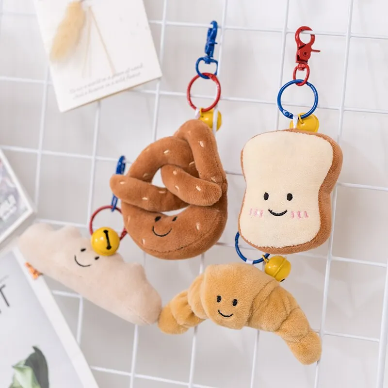 Soft Cartoon Plush Food-Pretzel, Croissant, Toast/ Bread, Egg Toy