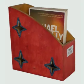 Starry Red Magazine Holder/Rack  | Home Decor