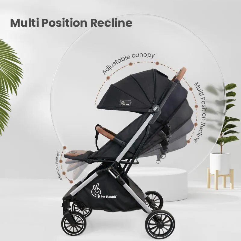 Street Smart Auto Fold Stroller for Kids, Safety Certified, Travel Friendly, Breathable Mesh, 360-degree rotation, 0-3 Yrs