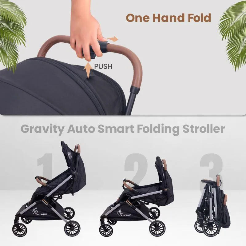 Street Smart Auto Fold Stroller for Kids, Safety Certified, Travel Friendly, Breathable Mesh, 360-degree rotation, 0-3 Yrs