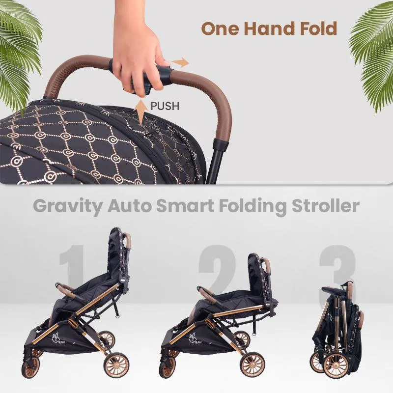 Street Smart Auto Fold Stroller for Kids, Safety Certified, Travel Friendly, Breathable Mesh, 360-degree rotation, 0-3 Yrs