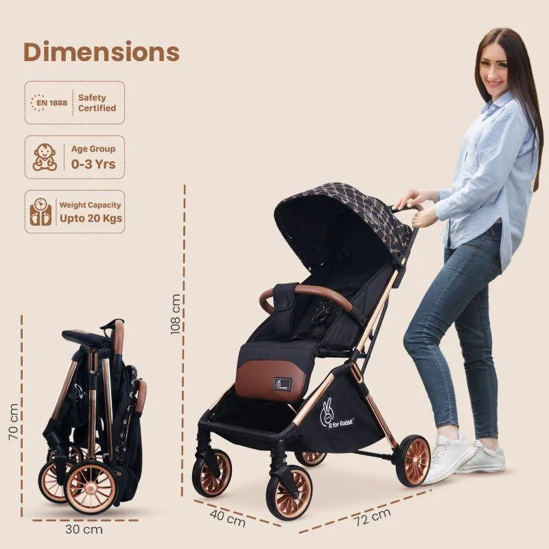 Street Smart Auto Fold Stroller for Kids, Safety Certified, Travel Friendly, Breathable Mesh, 360-degree rotation, 0-3 Yrs